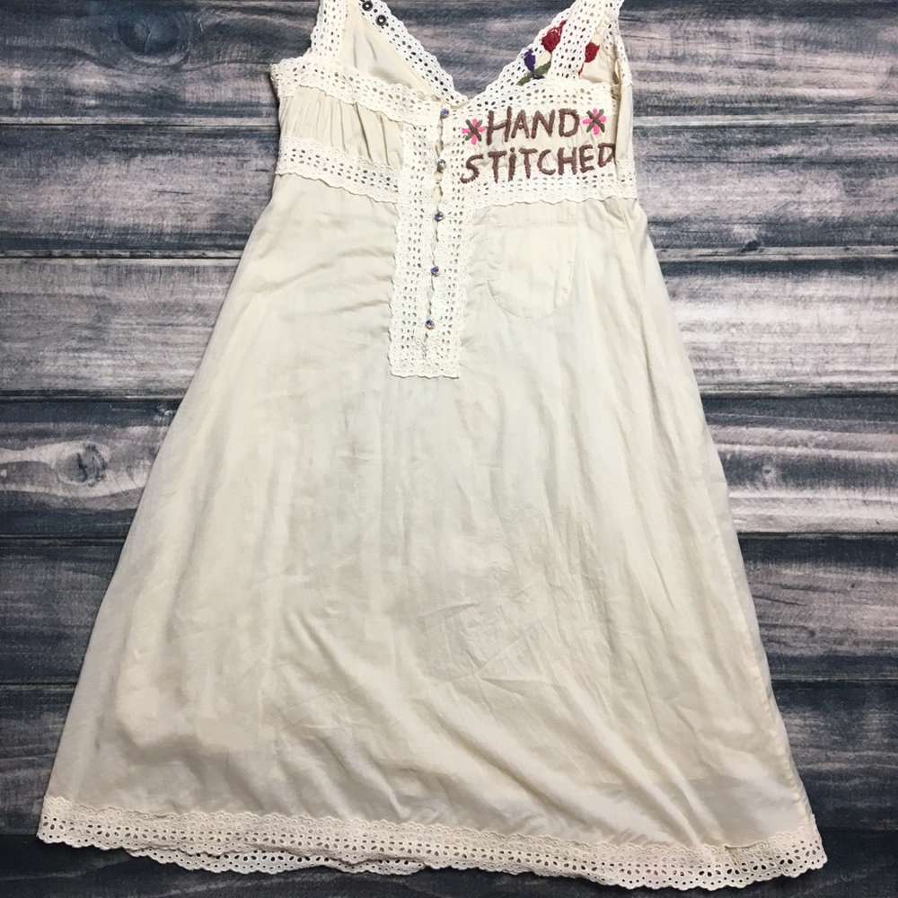 Joystick Dress Hand Stitched Floral Size Medium - Picture 8 of 8
